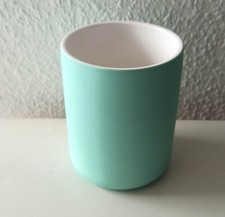 Zahnputzbecher Zahnbürstenbecher Tasse Behälter türkis grün weiß matt HEMA