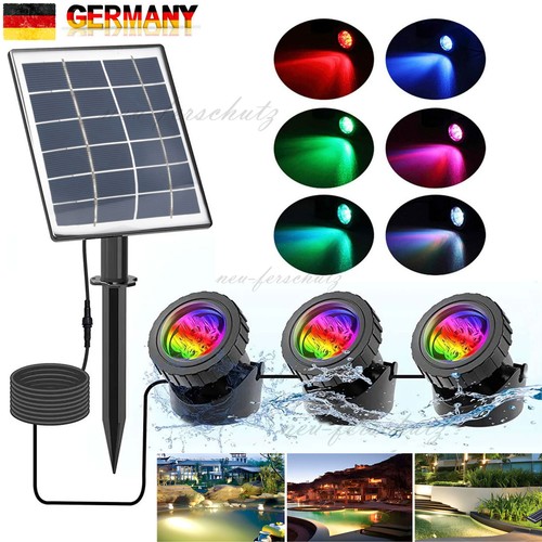 Rgb led solar teichbeleuchtung - led,