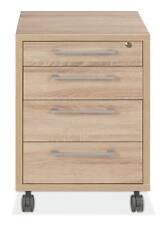 Rollcontainer Büroschrank Bürocontainer mit Schubladen Abschließbar Braun Eiche