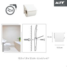 MSV Toilettenpapierhalter Klopapierhalter Klorollenhalter WC Rollenhalter Metall