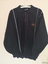 Vintage Paul & Shark Yachting Kragen Pullover, Marineblau, Größe XL