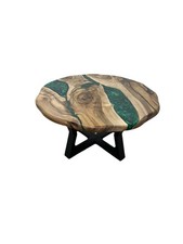  Couchtisch Echtholztisch rund aus Massivholz Durchmesser ca 100 cm Unikat ￼