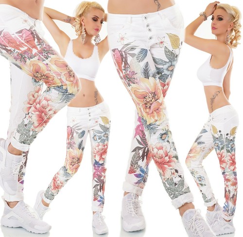 Italy damen jeans hose baggy - italy,