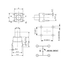 100x TACT Print-Eingabetaster
