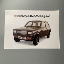 Reliant Kitten 1977-1982 Original UK Verkaufsprospekt - Foldout Schrägheck & Nachlass