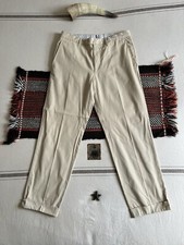 Italienische Chinohose 33 29 Beige EU48 Made Italy Pal Zileri Zegna Style Label Faded