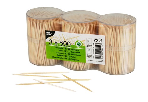 Papstar holz zahnstocher - holz-zahnstocher, im