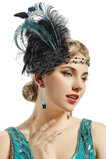 BABEYOND 1920S Stirnband Feder
