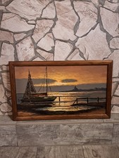 N.P. Schmidt ,Segelschiff signiert