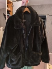 Original UGG Felljacke Schwarz Damen | Neuwertig | VEGAN | Sehr Weich | L-XL