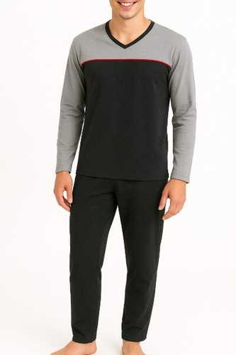 Herren schlafanzug lang 100 - lang, 100%