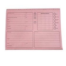 Zahnarzt Karteikarte Rot