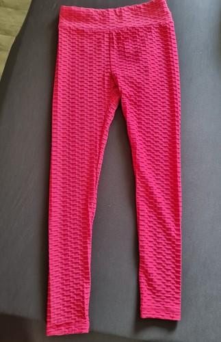 Pinkfarbene struktur leggings - pinkfarbene,