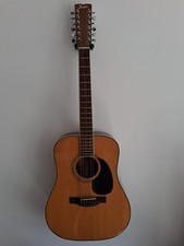 Fender F-80-12 Topline 12-saitige Vintage Westerngitarre mit Ständer 1975er Bauj