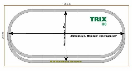 Trix gleis set - h0, c-gleis