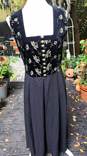 Trachtenkleid besticktes samt - trachtenkleid,,