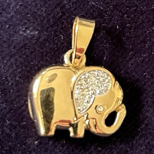 Goldfarbener Elefant Charm