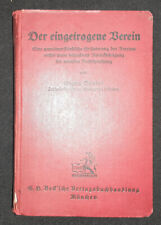 Der eingetragene Verein 1931 Erläuterung Vereinsrecht EA Sauter Beck Recht Jura