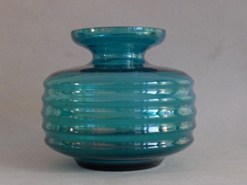 70er jahre blaue glasvase - jahre, vase