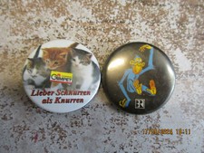 2 Werbe Button Anstecker Pin   4cm   BR  Gimpet
