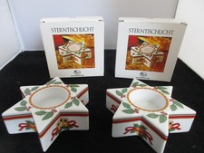 2x Hutschenreuther Sterntischlicht Stella Teelichthalter Weihnachtsserie Louvre