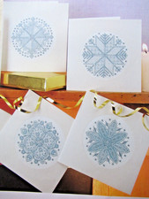 Stickvorlage "Schneeflocken" 6 Stichmotive Kreuzstich/Schwarzstickerei