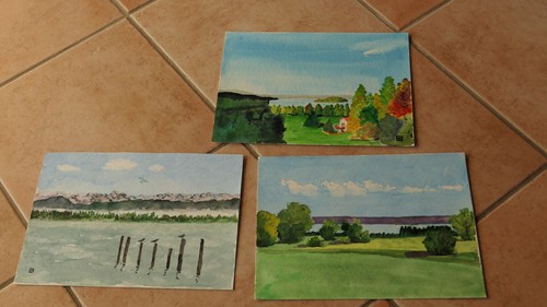 Blätter aquarelle - blätter,