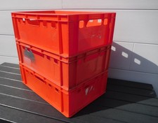 3 Fleischerkiste Fleischerkisten Kisten Kunststoff rot 20cm hoch Lagerung