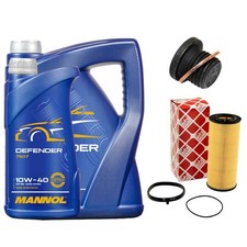 Motoröl Filter Set 10W-40 API SN 7 Liter + Schraube für Audi A4 A6 A5 A8 2.8 3.2