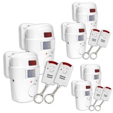 6 Sensor ALARMANLAGEN 6 Fernbedienungen PIR Alarmsysteme Funk SensorAlarm Sirene