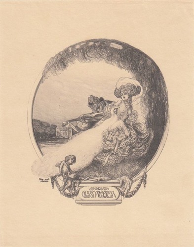 Exlibris bookplate lichtdruck - exlibris,