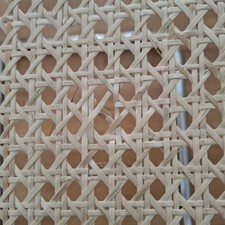 Freischwinger Schwingstuhl Stahlrohr verchromt mit Naturgeflecht