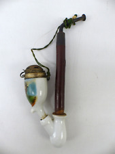 Porzellan Pfeife Jägerpfeife handbemalt Reh Hirsch