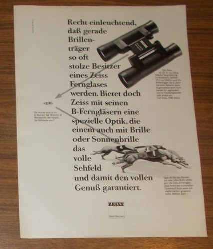 Seltene werbung zeiss 25 - 10,