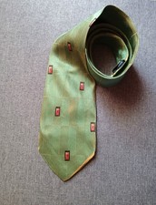 Grüne, gemusterte Seidenkrawatte von Atwardson