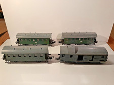4x Trix Express Personenwagen und Packwagen 20/182, 302, 20/183, 303, 3303, gebr