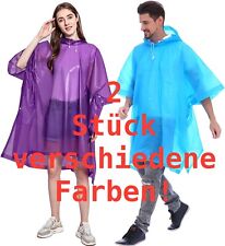 2 x Regenmantel Wasserdicht Regenjacke Regenparka  Gummijacke Regenponcho