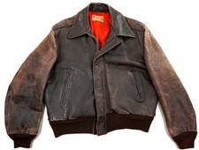 SIERRA A-2 Pferdeleder US Vintage Pferdeleder Piloten Bomber Lederjacke 52 L