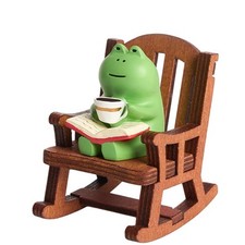 Frosch Deko Schaukelstuhl