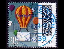 Welt der Briefe  95 ct Mi. 3705 O - Ballonpost - RUNDSTEMPEL