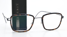 LINDBERG Brille Eric 49 Air Titanium Rim Viereck Schildpatt Anthrazit Leicht M