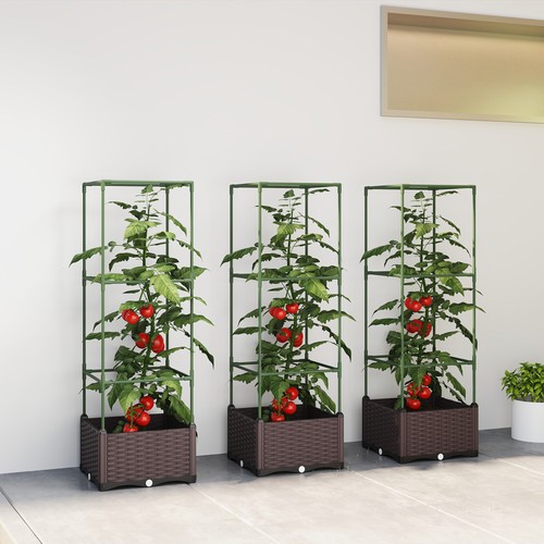 Hochbeet mit rankgitter 3er - rankgitter,