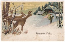 AK Duisburg, Glückwunschkarte Neujahr 1935, zeitgenössische Karte, gelaufen