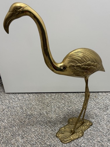 Messing flamingo skulptur - flamingo,