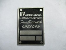 Nameplate sign IFA DDR VEB DKW