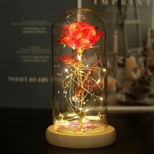 Gold Rose LED Glas Geschenkbox