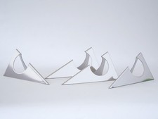 4x Serviettenringe Edelstahl Dreieck Pfeil Set edel+speziell Tischdeko