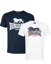 Lonsdale regulär fit T-Shirt Loscoe im Doppelpack