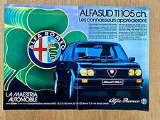 Alfa Romeo Alfasud TI 105 ch Oldtimer Original 1983 Vintage Advert Werbung