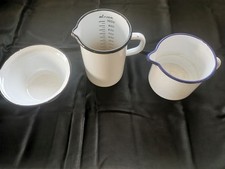 3 Emaille Gefäße Messbecher